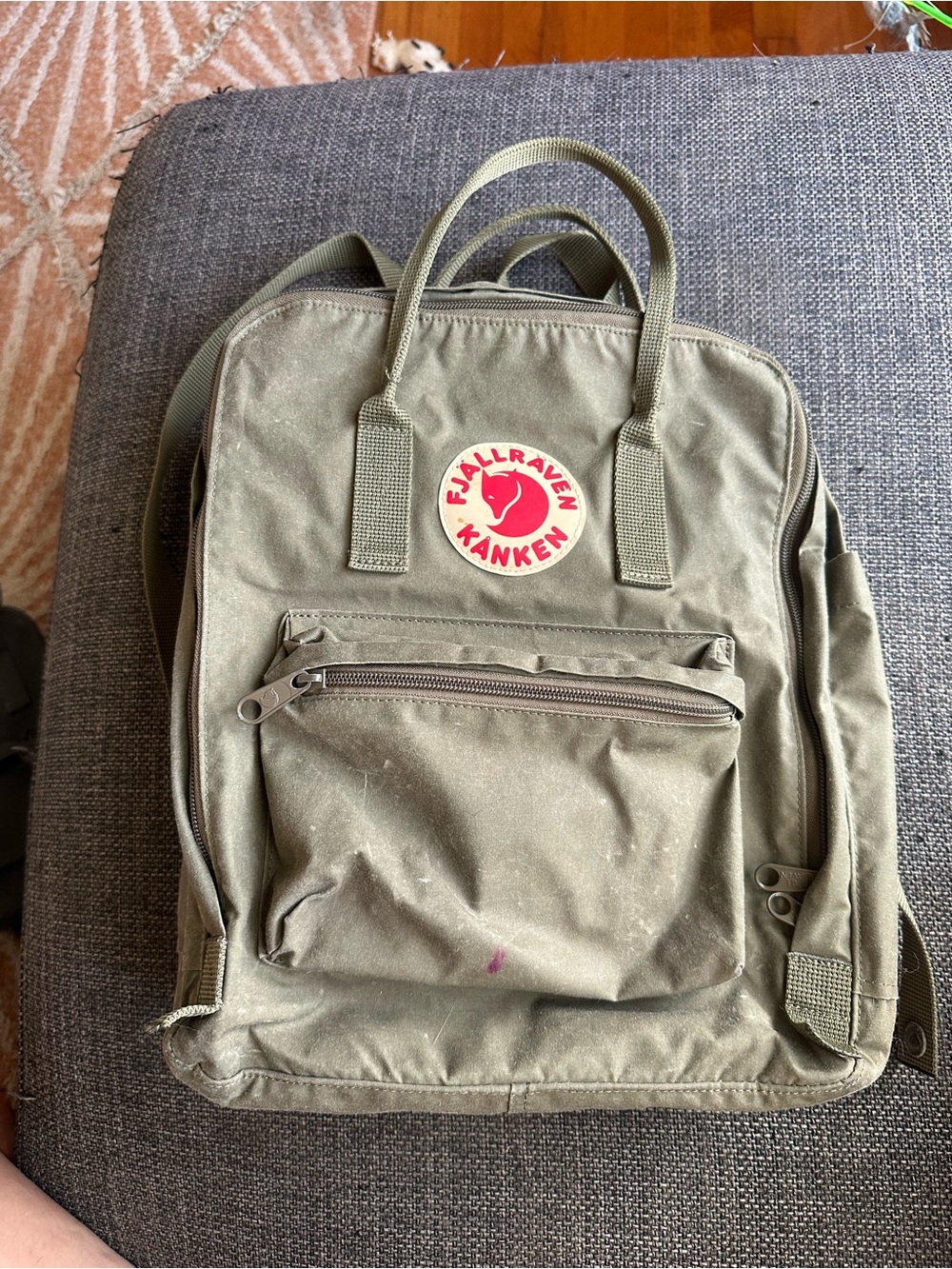 Fjallraven Kanken Backpack in Olive Green